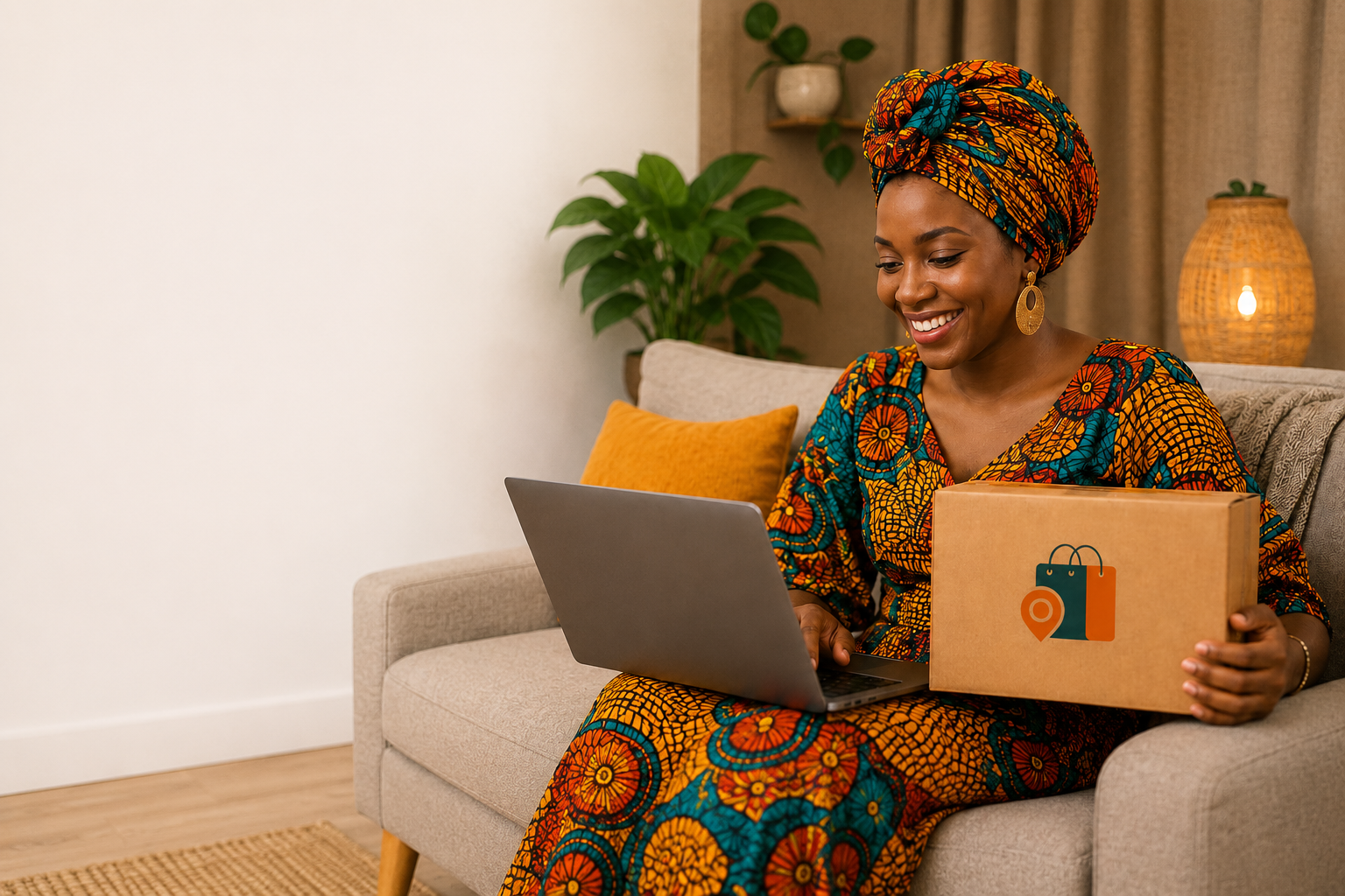 Cliente satisfaite avec son colis Pricaxé